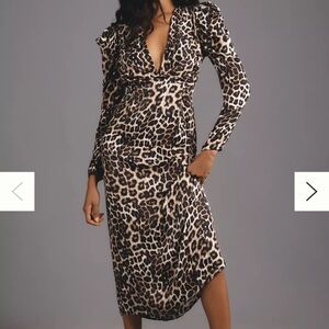 Leopard Print Midi Dress